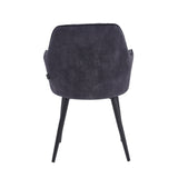 Chaise de salle à manger Laura - Velours Adore Gris