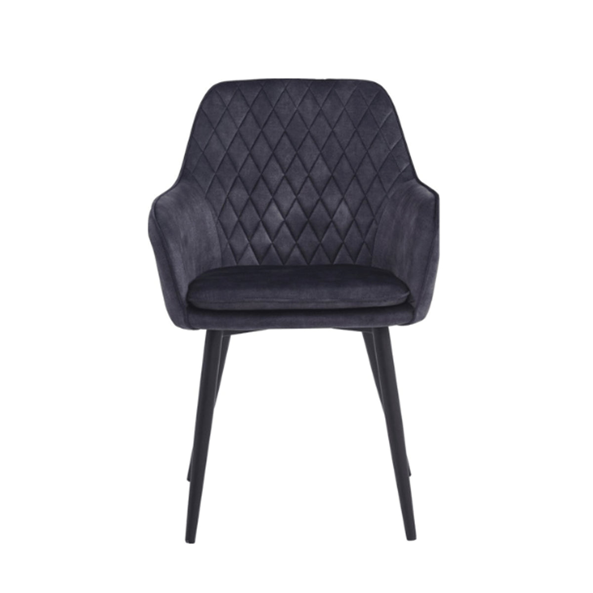 Chaise de salle à manger Laura - Velours Adore Gris