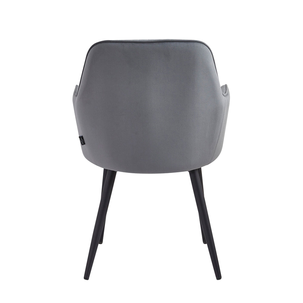 Chaise de salle à manger Laura - Velours gris