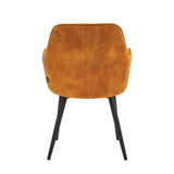 Chaise de salle à manger Laura - Velours Honey Adore