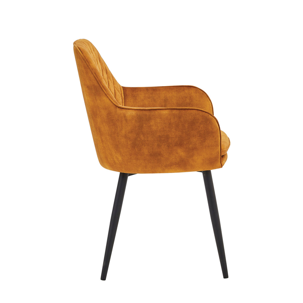 Chaise de salle à manger Laura - Velours Honey Adore