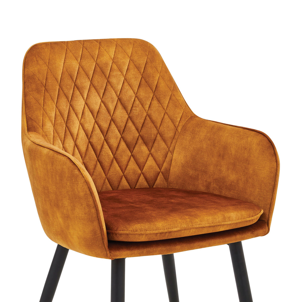 Chaise de salle à manger Laura - Velours Honey Adore