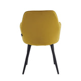 Laura Dining Chair - Ochre Yellow Velvet