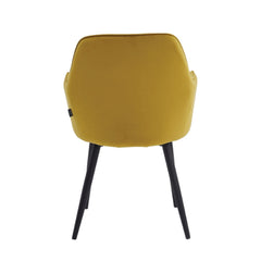 Laura Dining Chair - Ochre Yellow Velvet