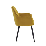 Laura Dining Chair - Ochre Yellow Velvet