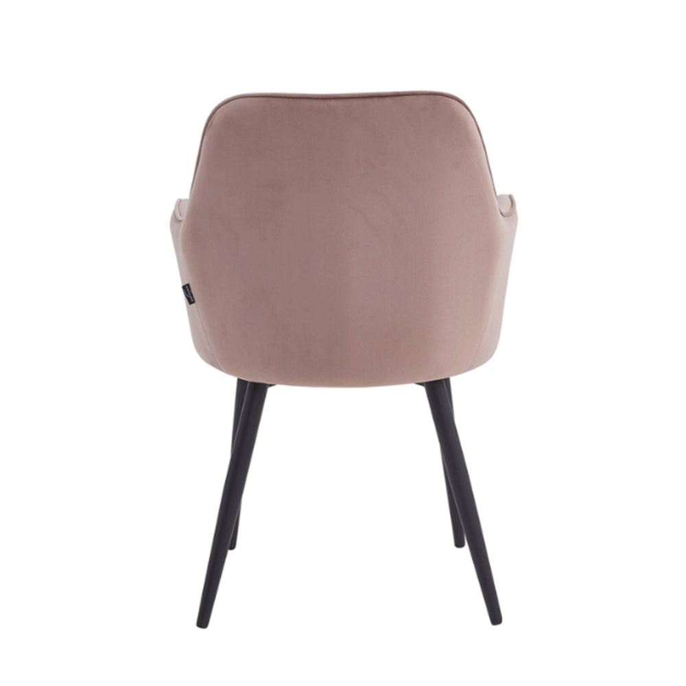Chaise de salle à manger Laura - Velours rose