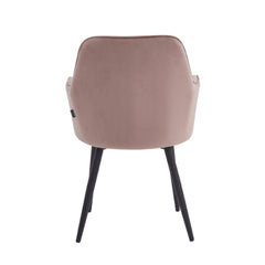 Chaise de salle à manger Laura - Velours rose