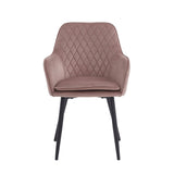 Chaise de salle à manger Laura - Velours rose