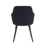 Chaise de salle à manger Laura - Velours noir