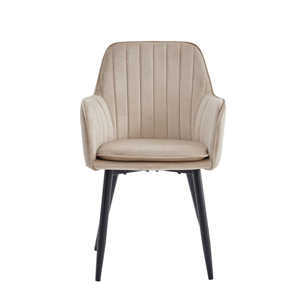 Lavinia Eetkamerstoel - Beige Velvet