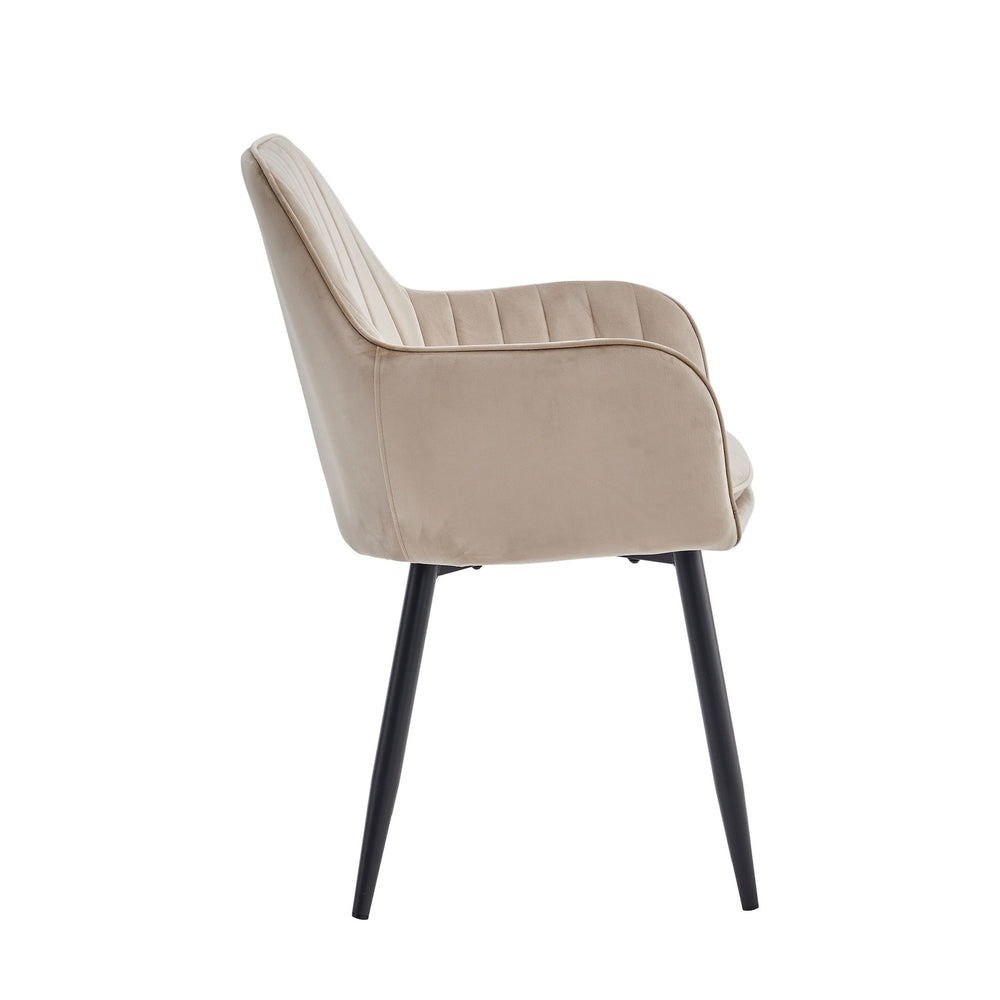 Lavinia Eetkamerstoel - Beige Velvet
