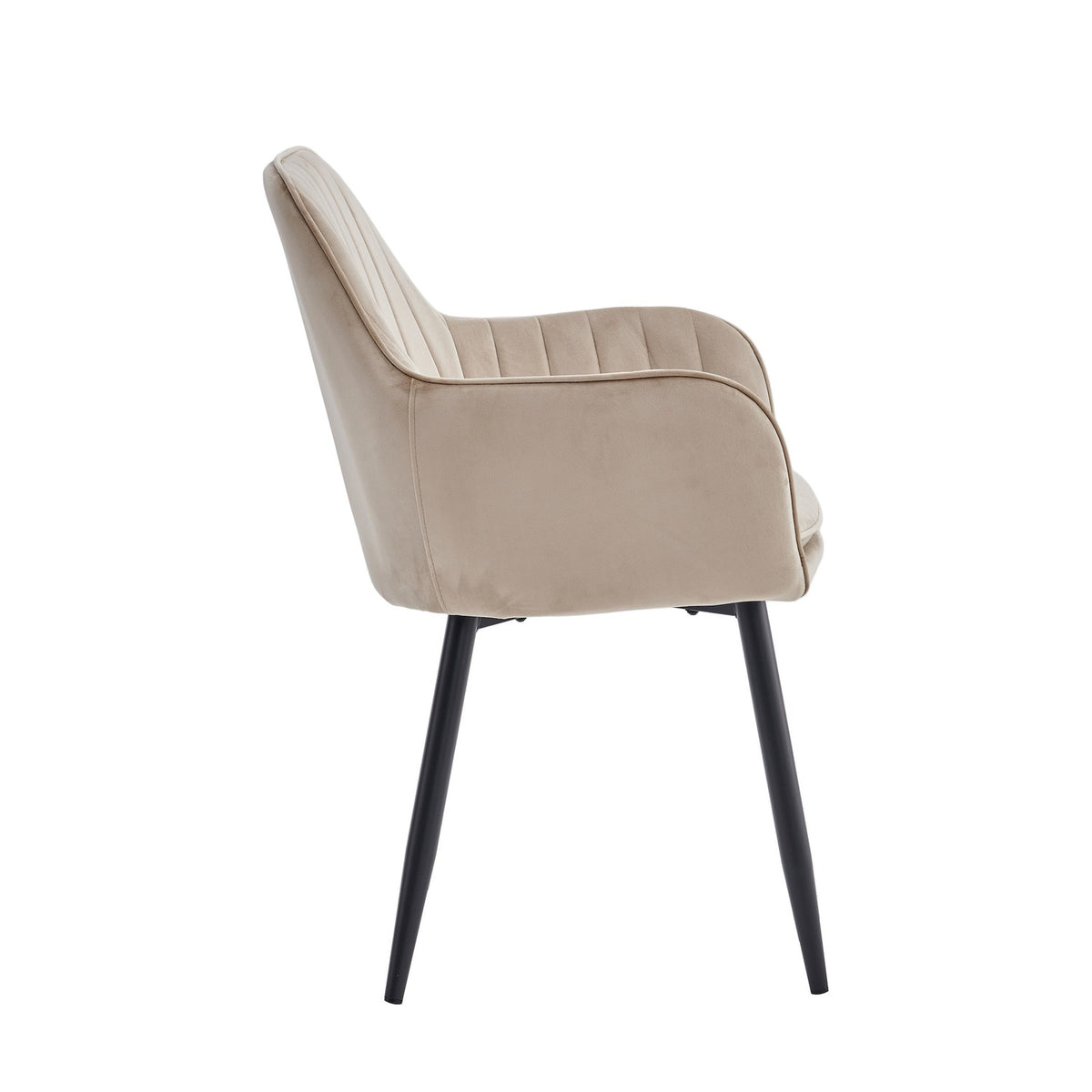 Lavinia Eetkamerstoel - Beige Velvet