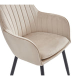 Lavinia Eetkamerstoel - Beige Velvet