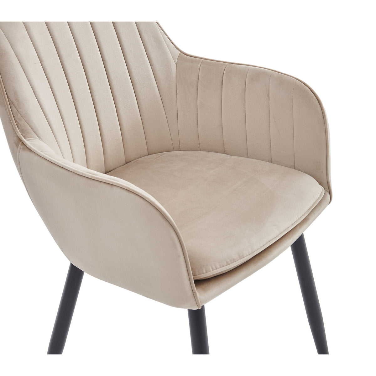 Lavinia Eetkamerstoel - Beige Velvet