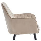 Lavinia Eetkamerstoel - Beige Velvet