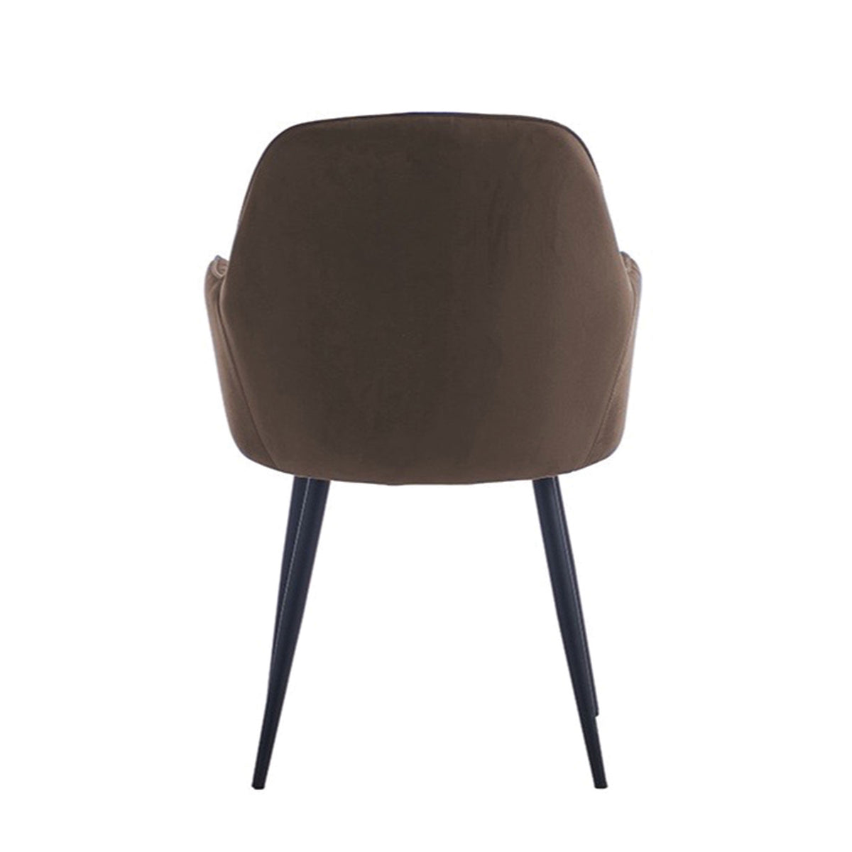 Chaise de salle à manger Lavinia - Velours marron