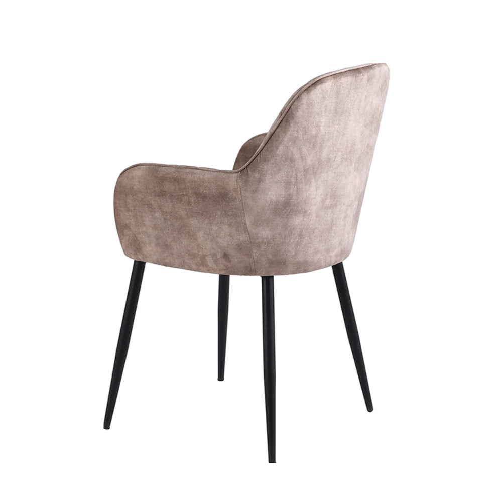 Chaise de salle à manger Lavinia - Velours Champagne Adore