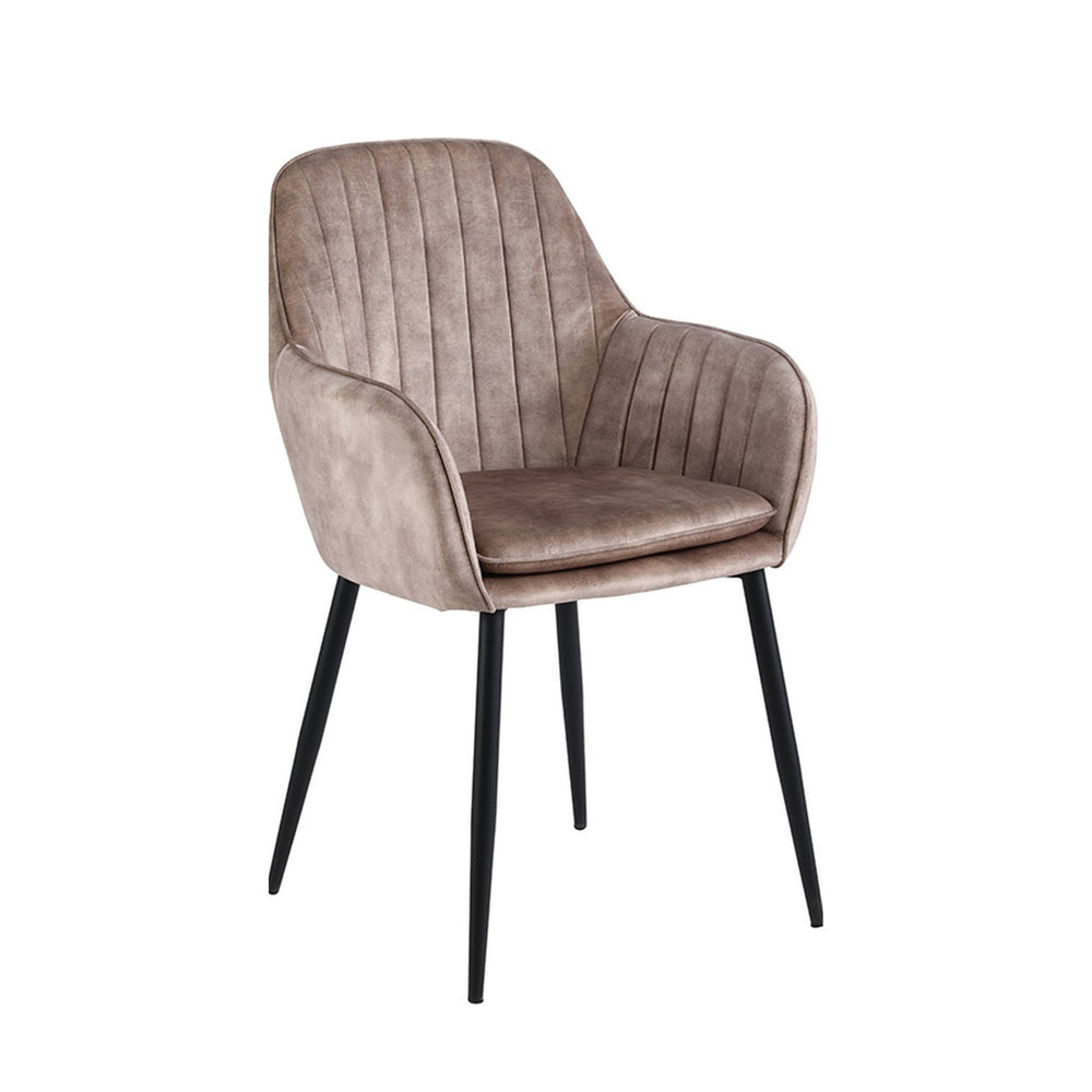 Chaise de salle à manger Lavinia - Velours Champagne Adore