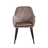 Chaise de salle à manger Lavinia - Velours Champagne Adore