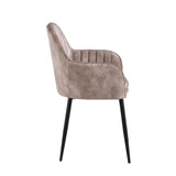 Chaise de salle à manger Lavinia - Velours Champagne Adore