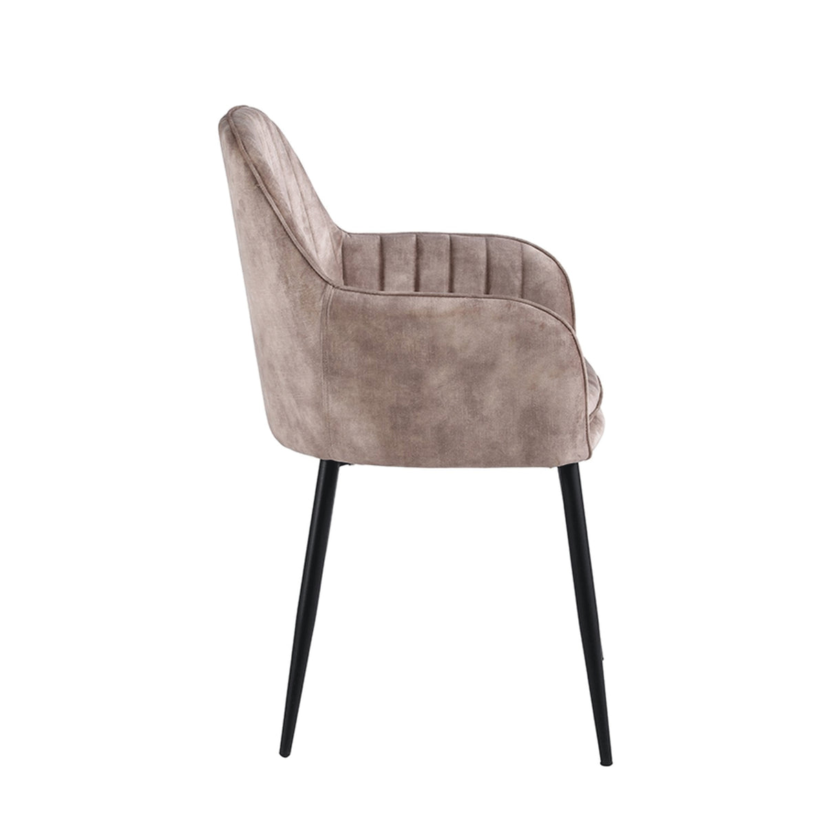 Chaise de salle à manger Lavinia - Velours Champagne Adore