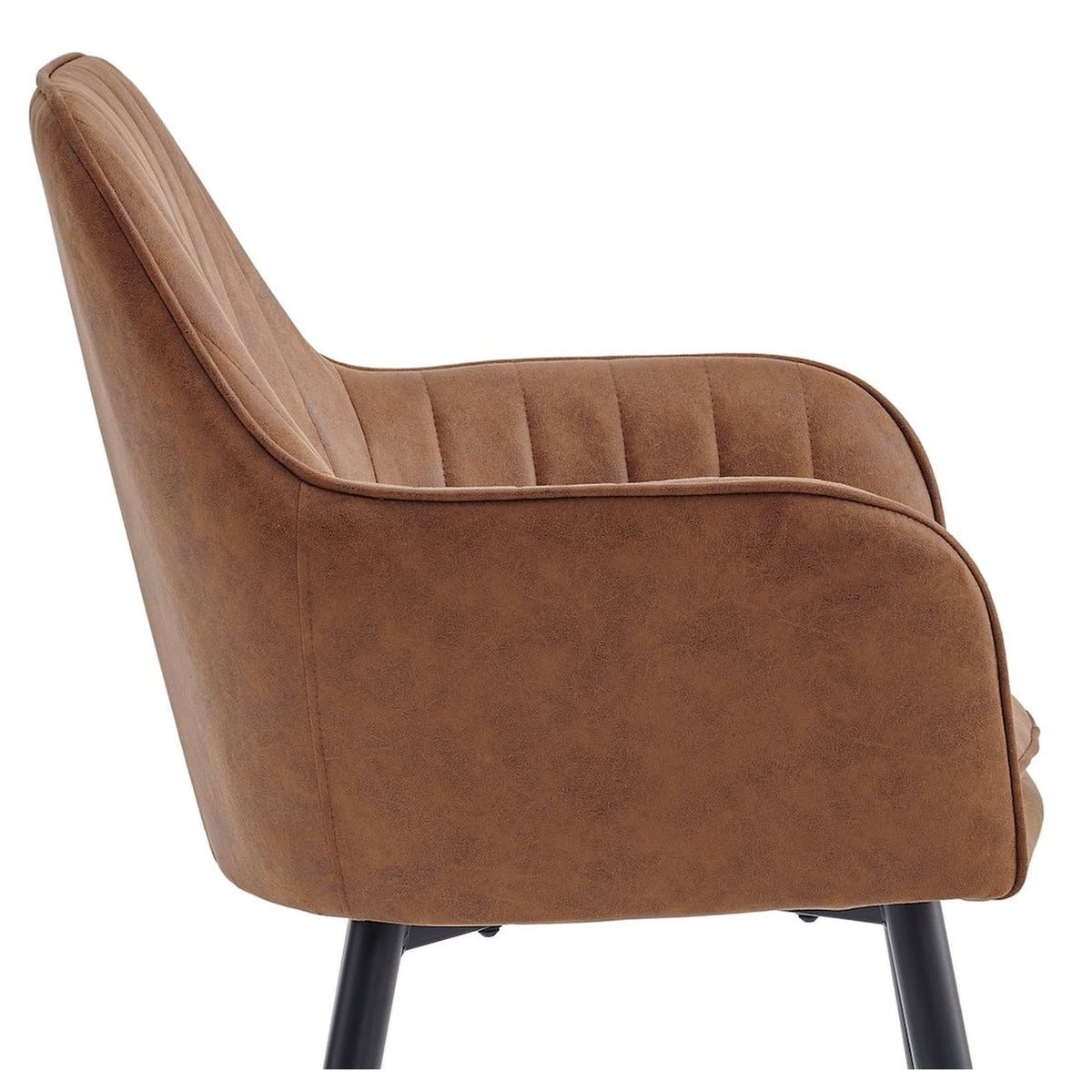 Lavinia Eetkamerstoel - Cognac Microvezel