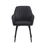 Lavinia Chaise de Salle à Manger – Anthracite Microfibre