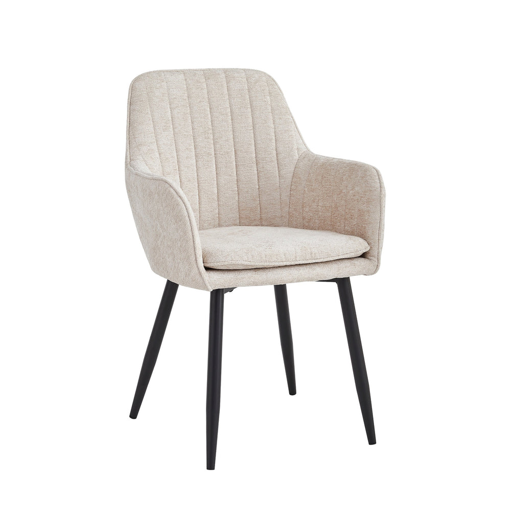 Lavinia Eetkamerstoel - Beige Chenille