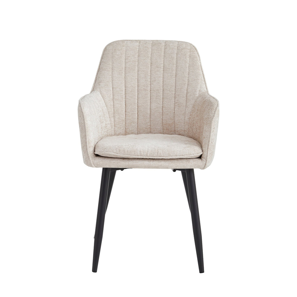 Lavinia Eetkamerstoel - Beige Chenille
