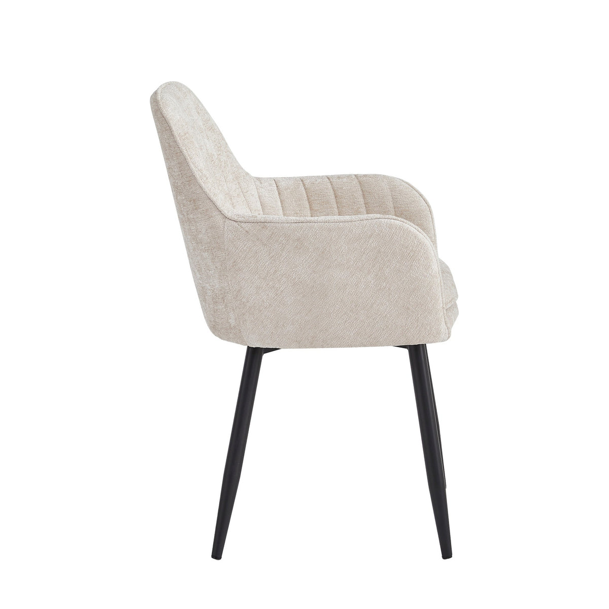 Lavinia Eetkamerstoel - Beige Chenille