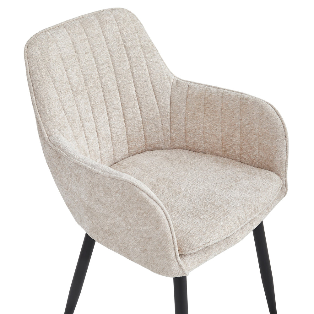 Lavinia Eetkamerstoel - Beige Chenille