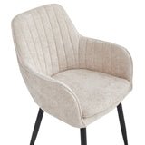 Lavinia Eetkamerstoel - Beige Chenille
