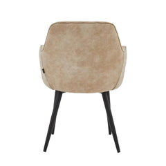 Chaise de salle à manger Lavinia - Beige Microfibre