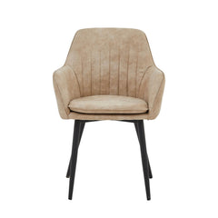 Chaise de salle à manger Lavinia - Beige Microfibre