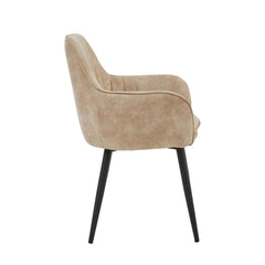Chaise de salle à manger Lavinia - Beige Microfibre