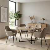 Chaise de salle à manger Lavinia - Velours beige