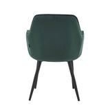 Chaise de salle à manger Lavinia - Velours vert