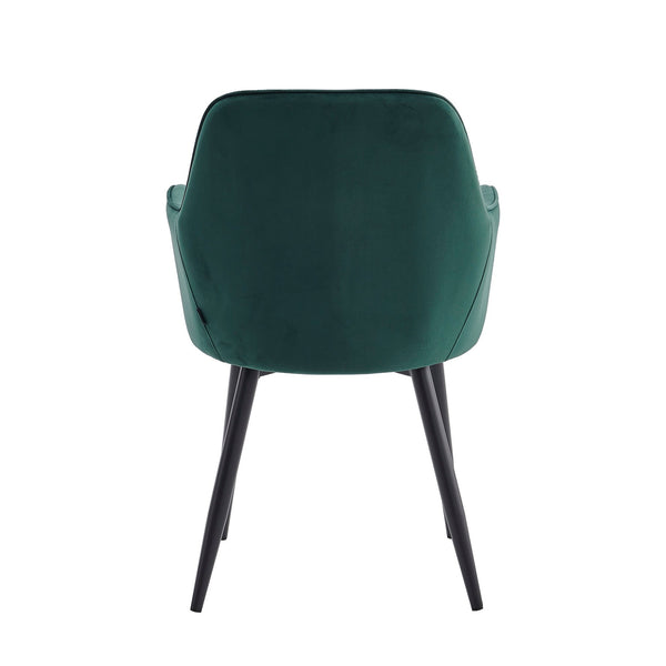 Chaise de salle à manger Lavinia - Velours vert