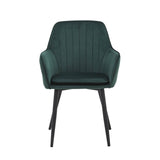 Chaise de salle à manger Lavinia - Velours vert