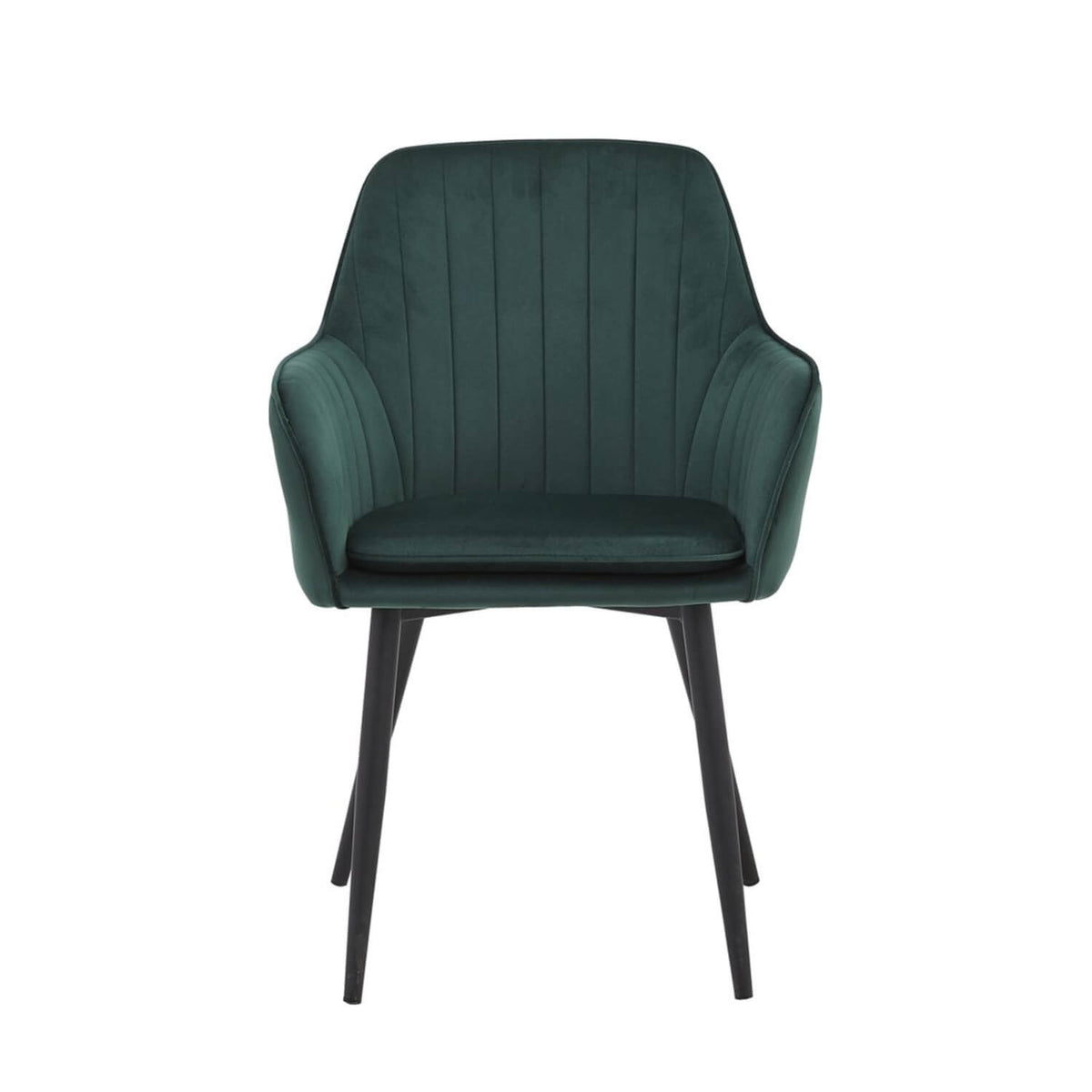 Chaise de salle à manger Lavinia - Velours vert