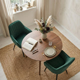 Chaise de salle à manger Lavinia - Velours vert