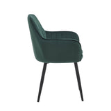 Chaise de salle à manger Lavinia - Velours vert