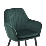 Chaise de salle à manger Lavinia - Velours vert