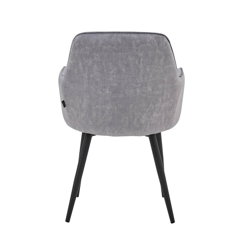 Chaise de salle à manger Lavinia – Velours Adore gris clair