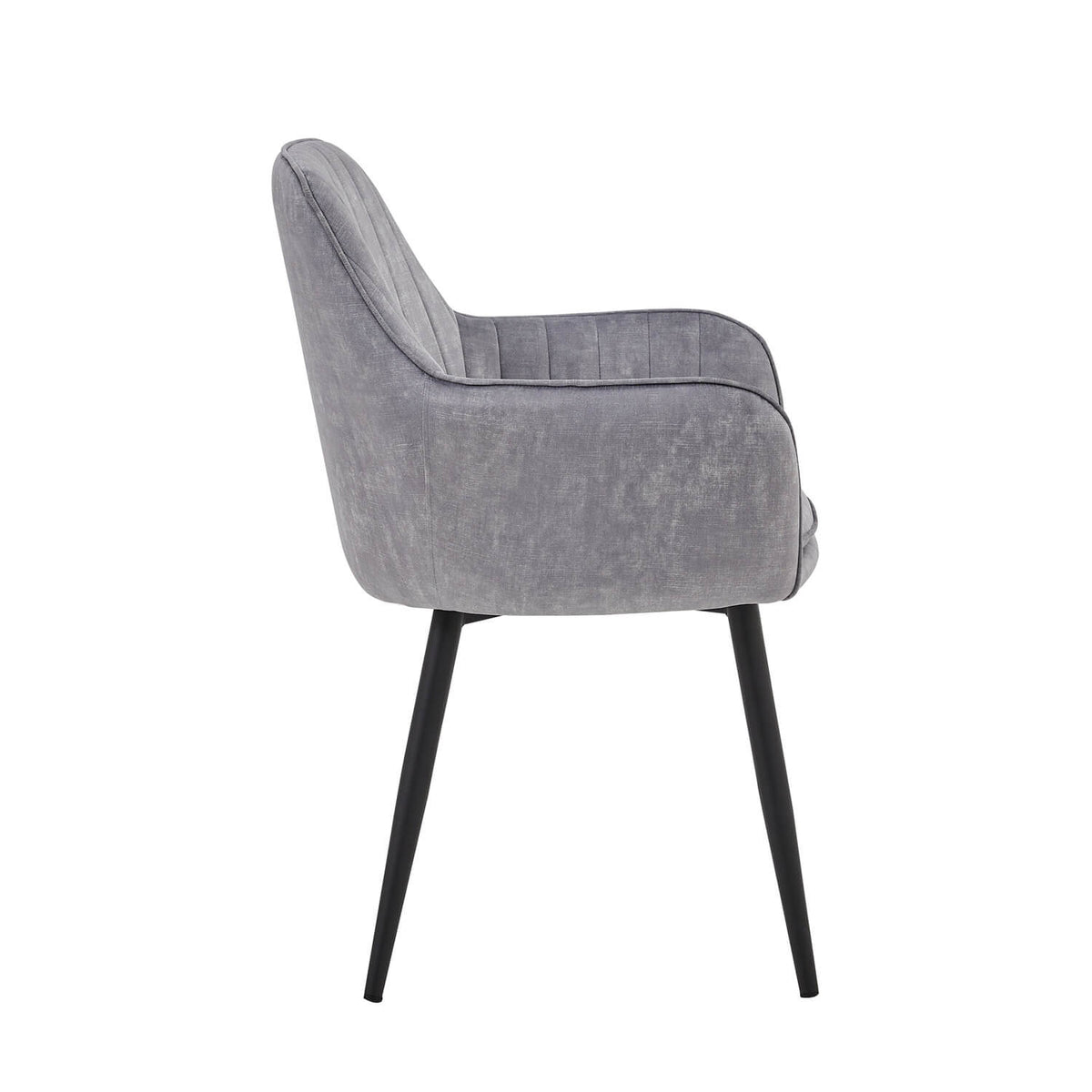 Chaise de salle à manger Lavinia – Velours Adore gris clair
