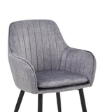 Chaise de salle à manger Lavinia – Velours Adore gris clair