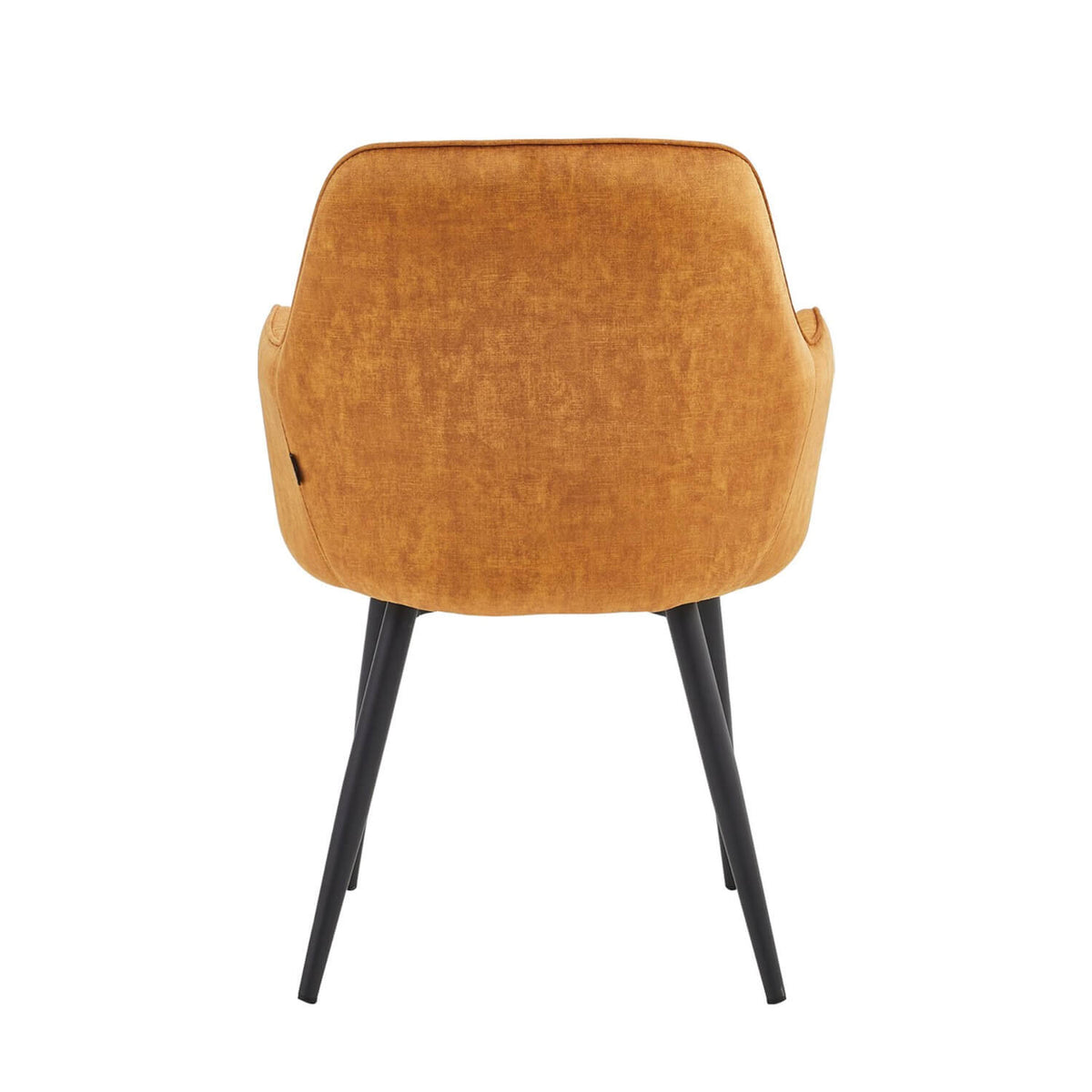 Chaise de salle à manger Lavinia - Velours jaune ocre