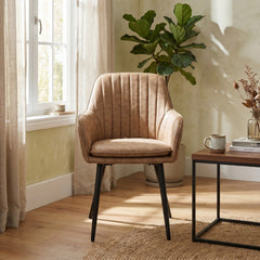 Lavinia Eetkamerstoel - Sand Microfiber