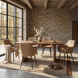 Lavinia Dining Chair - Sand Microfiber
