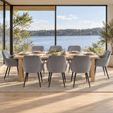 Chaise de salle à manger Lavinia - Velours gris